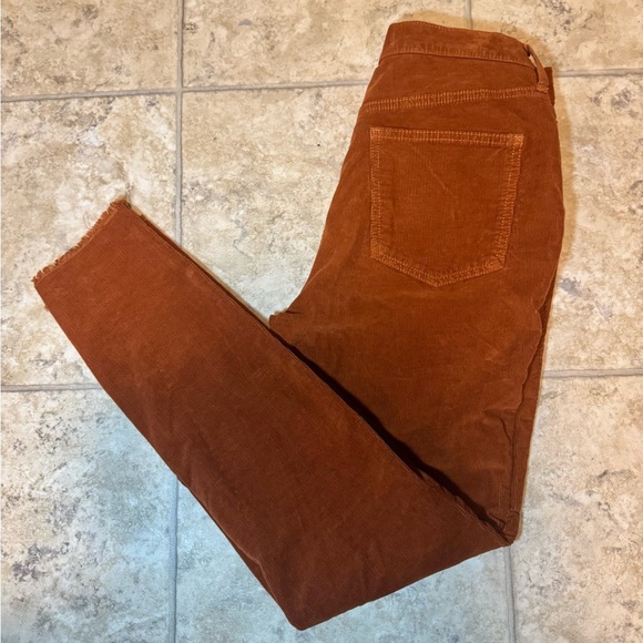 We The Free Denim - Free People We The People Rust Corduroy Skinny Jeans Size 27 High Rise Cropped